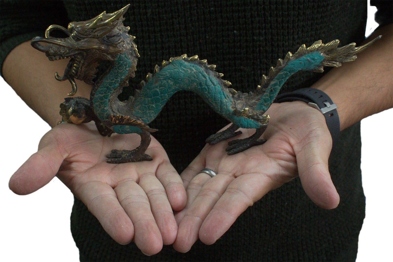 Fengshui Medium Dragon with Ball 27cm for Home Serenity and Peace