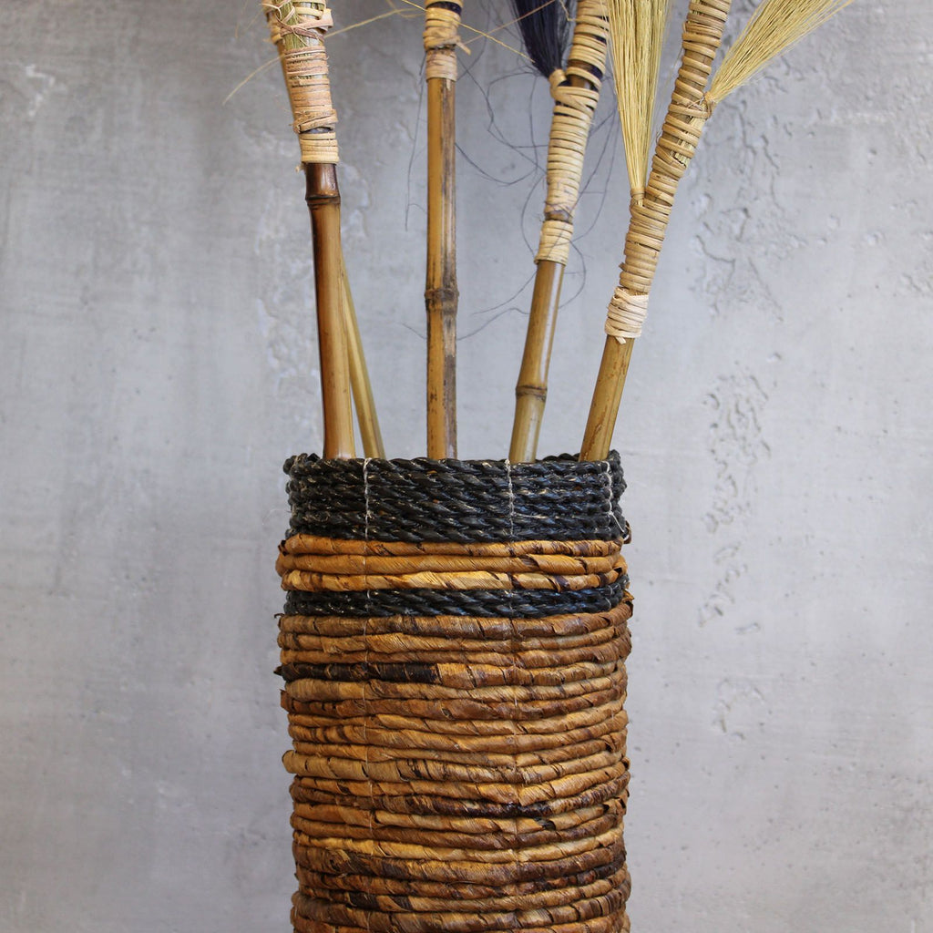 Banana Leaf Set of 2 Vases and 2 Bins for Home Decor