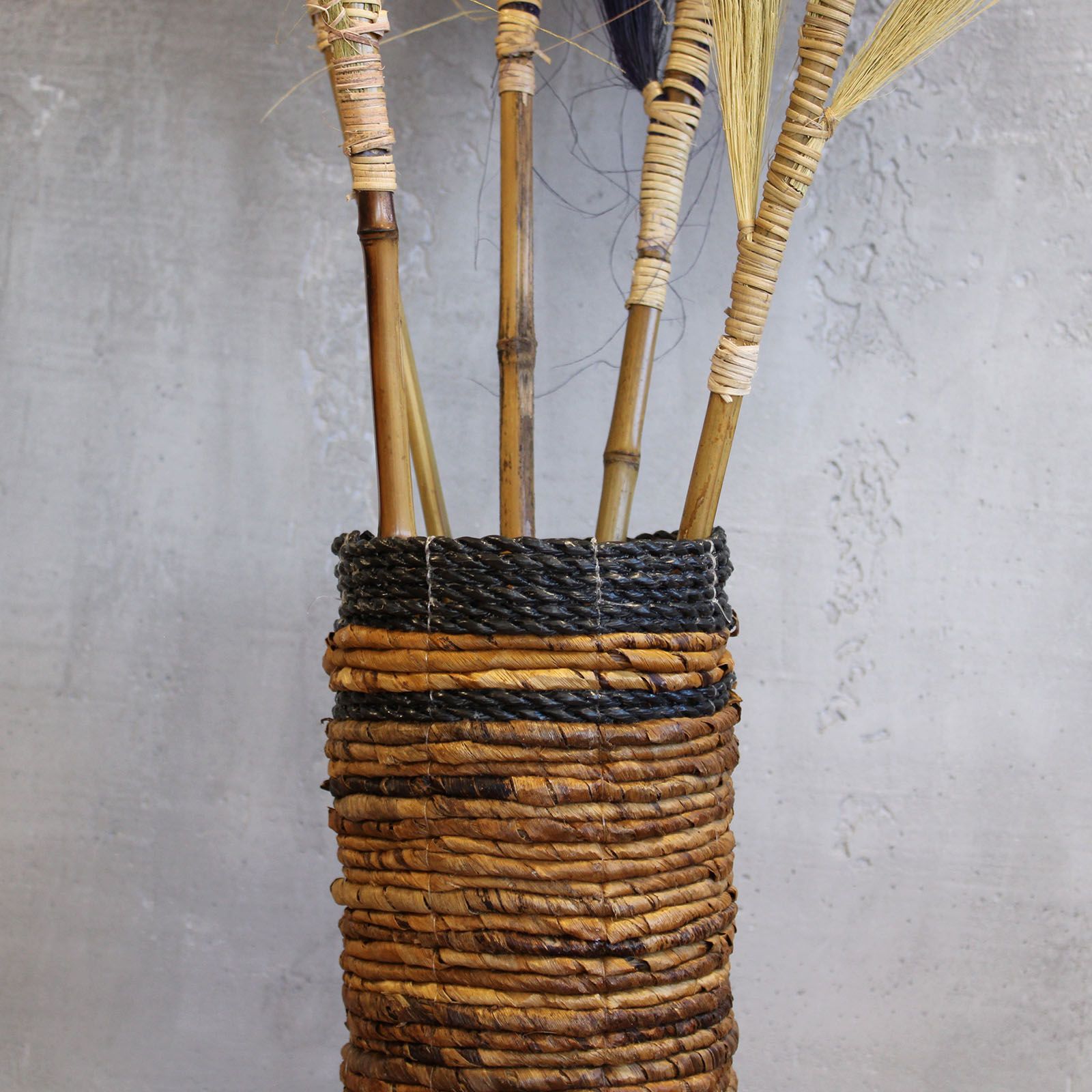 Banana Leaf Set of 2 Vases and 2 Bins for Home Decor