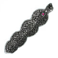 Polished Aluminium Buddha Long Incense Holder with Feather Design