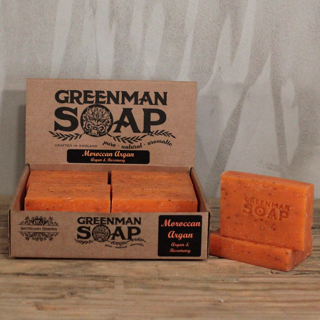 Greenman Soap Slice 100g with Moroccan Argan and Rosemary Aroma