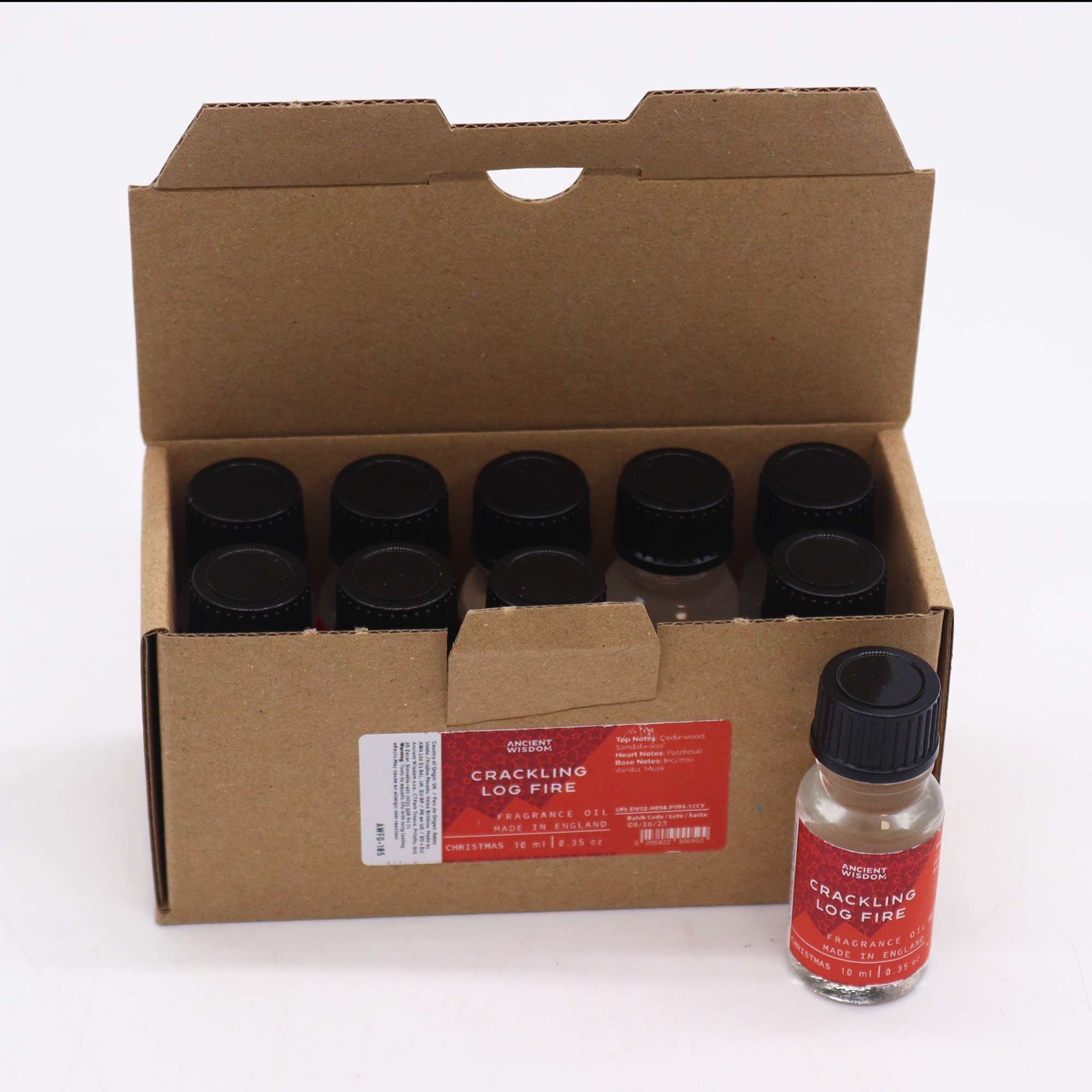 Crackling Log Fire Fragrance Oil 10ml for a Warm Cosy Ambience