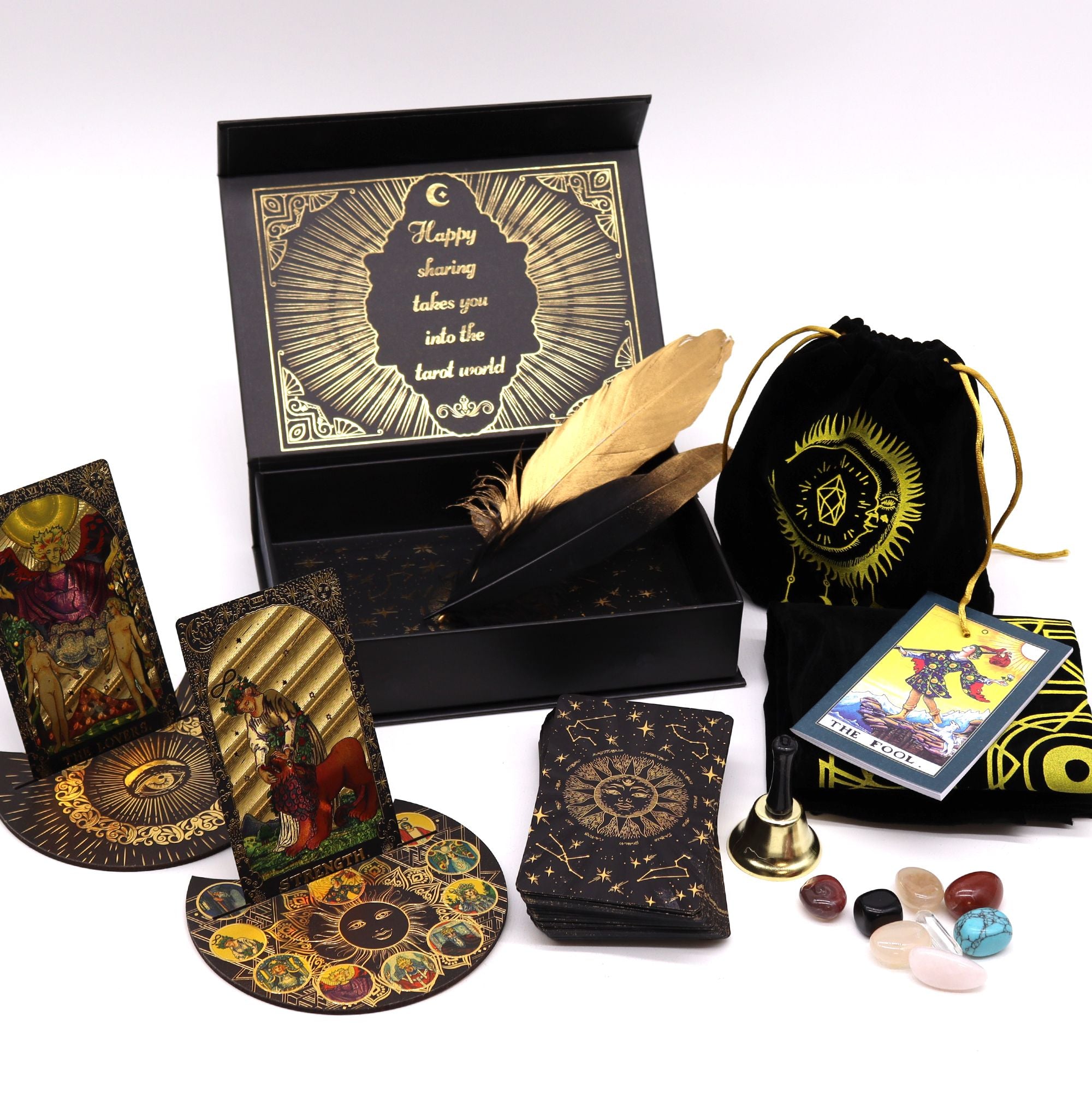 Gold Foil Tarot Let the Magic Begin Gift Set for Enthusiasts