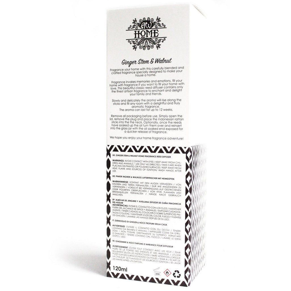 120ml Reed Diffuser Ginger Stem and Walnut for Home Fragrance