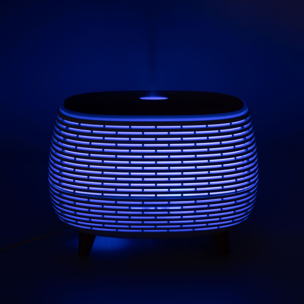 Futuristic Ribbed Aroma Diffuser with Colour Changing LED Light
