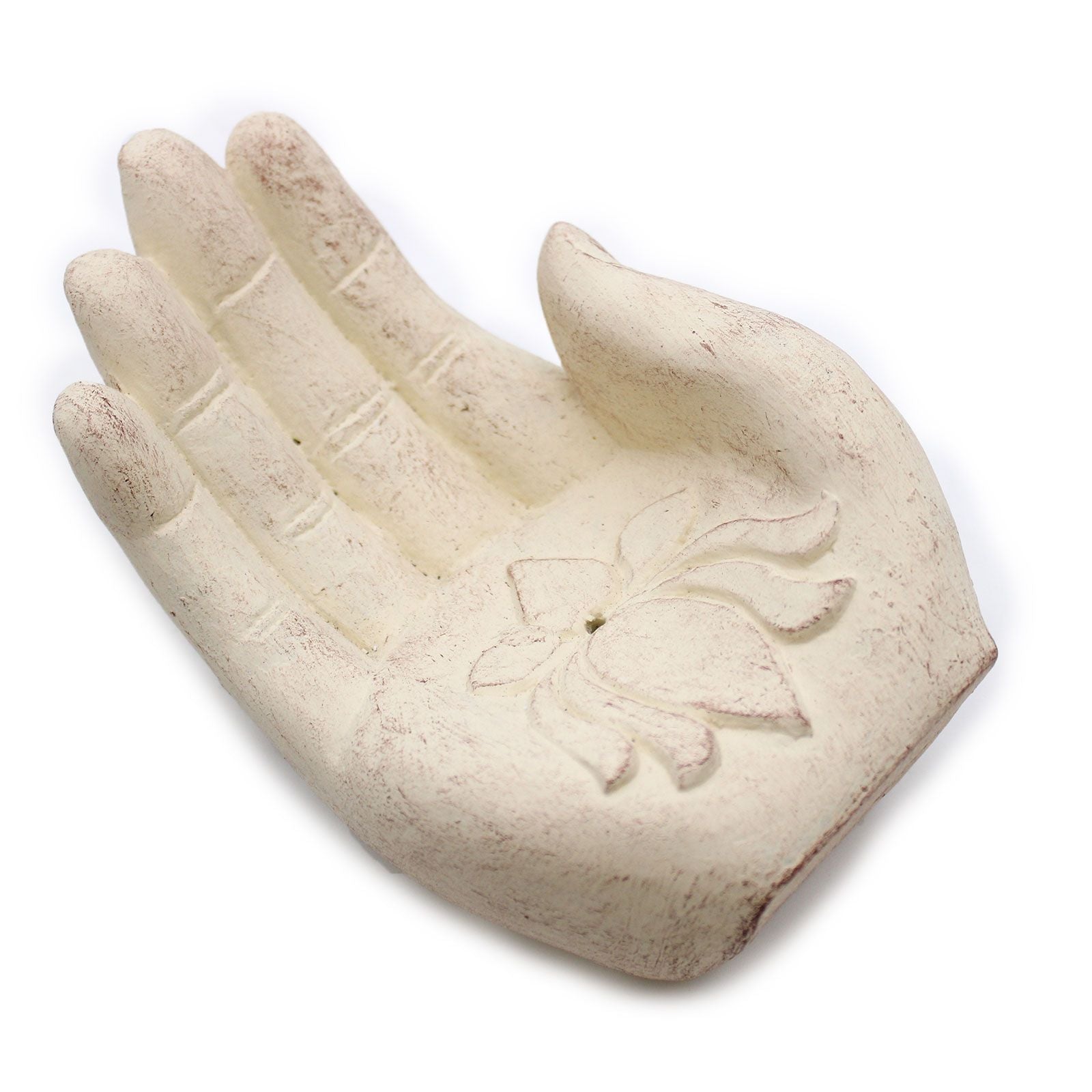 Hand Incense Burner Lotus White for Aromatic Home Fragrance