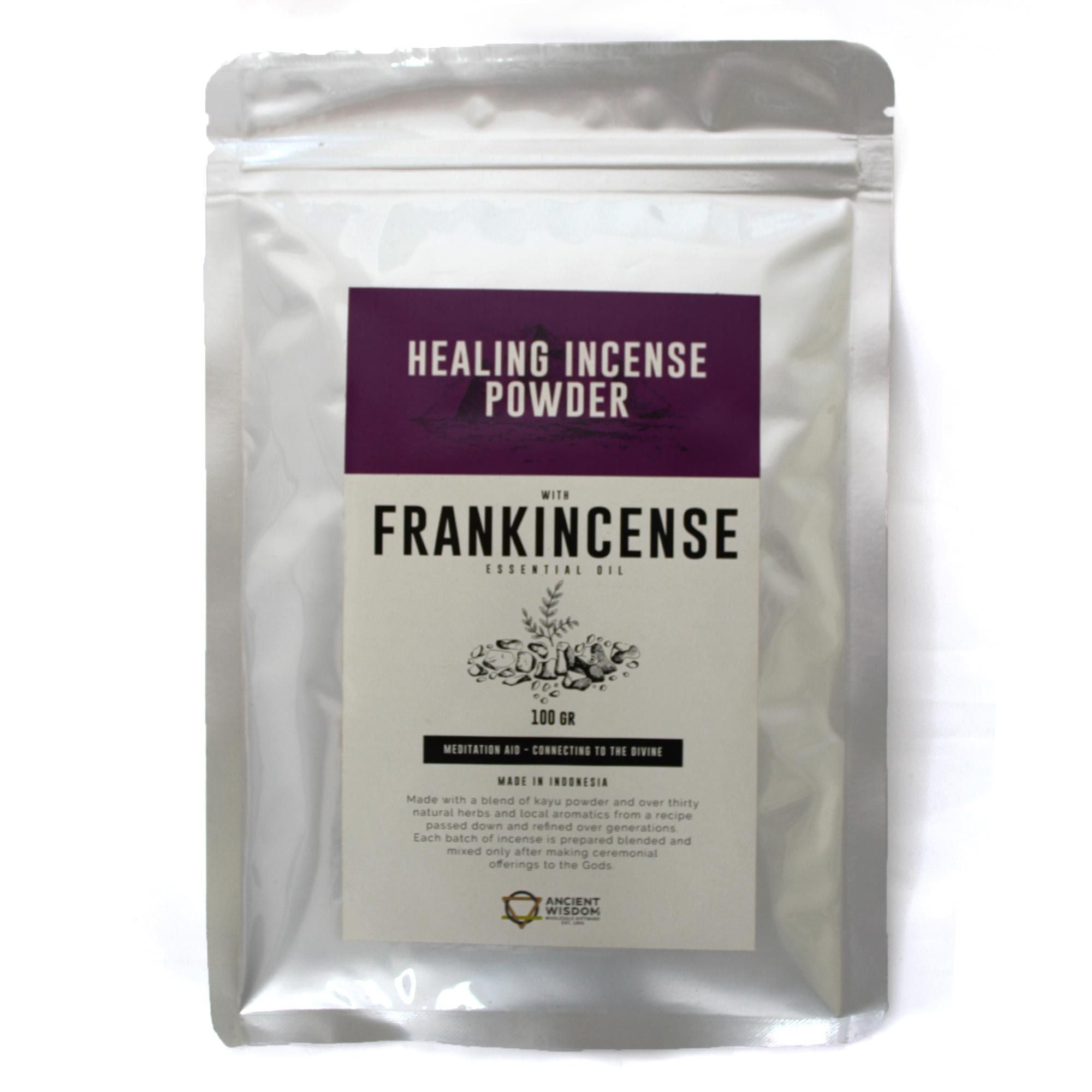 Healing Incense Powder Frankincense 100g for Calming Atmosphere