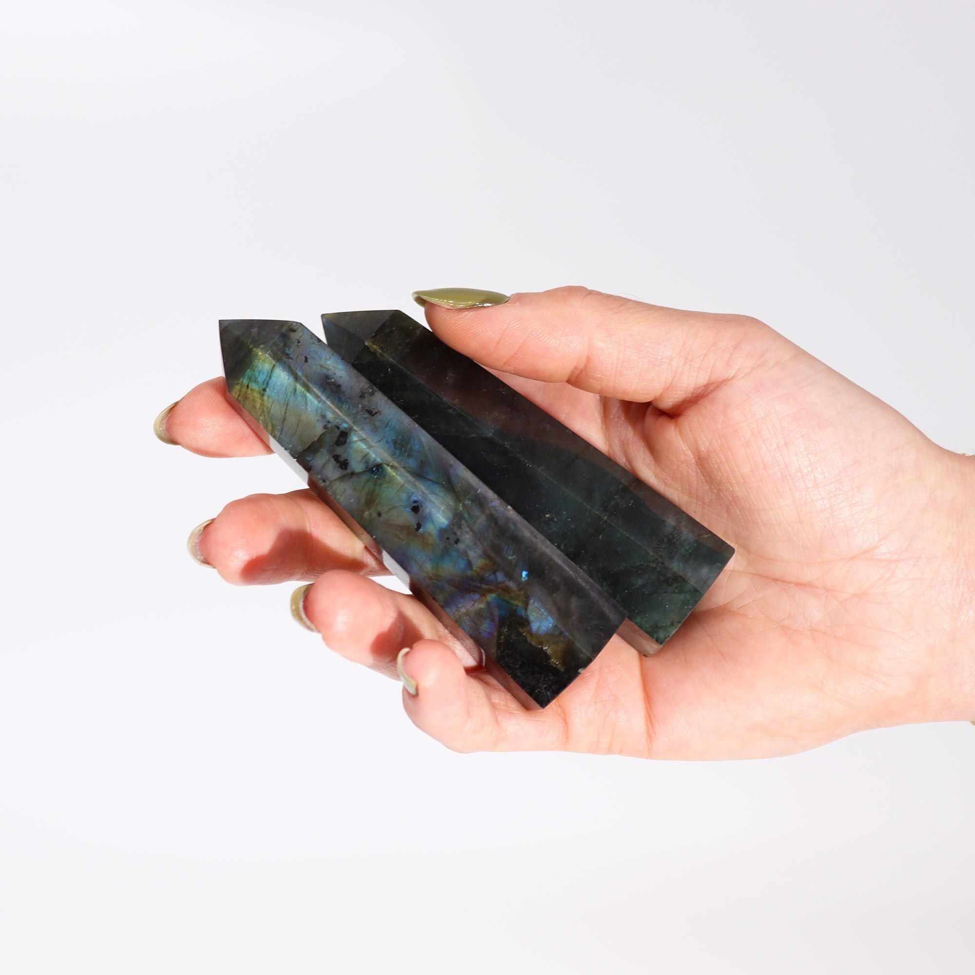 Madagascar Labradorite Point for Decorative Gemstone Display