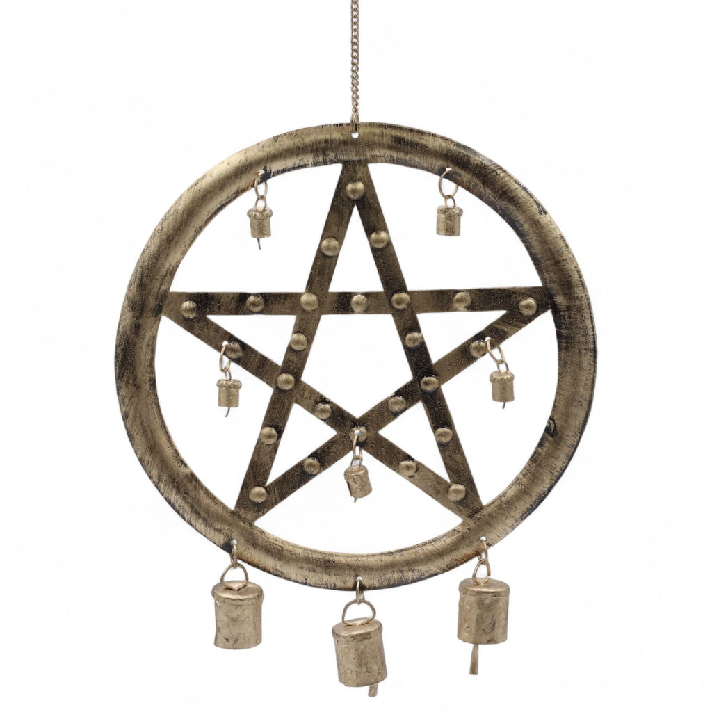 Indian Chimes Pentagon with Cow Bells for Decorative Appeal