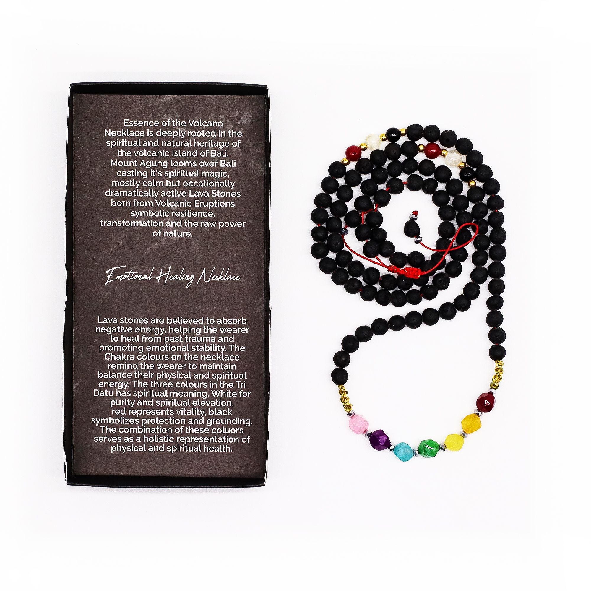 Essence of the Volcano Necklace with Chakra Beads Design
