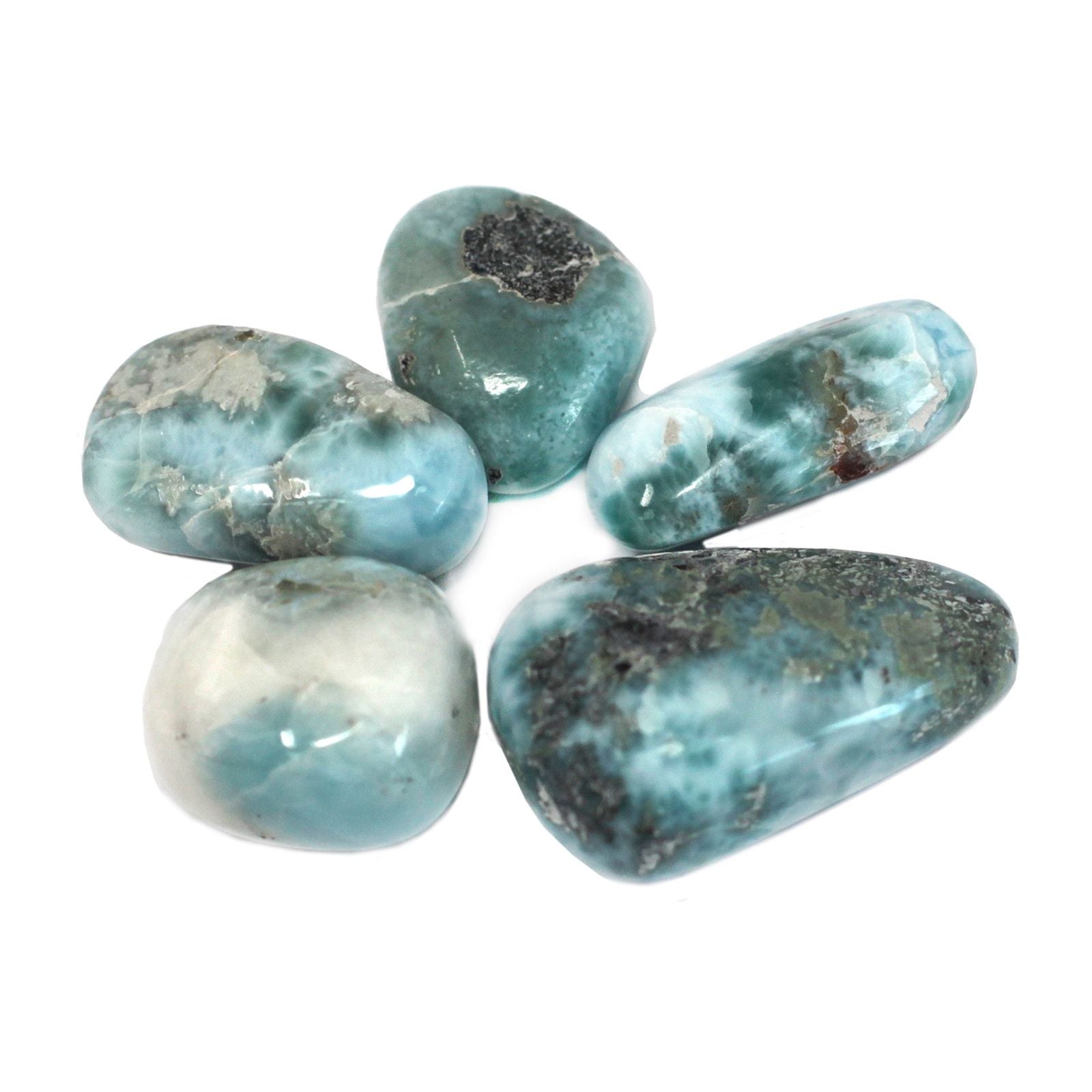 Premium Tumble Stone Larimar for Collecting and Crafting Projects