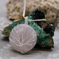 Tree of Life Gemstone Necklace with Rose Quartz Design