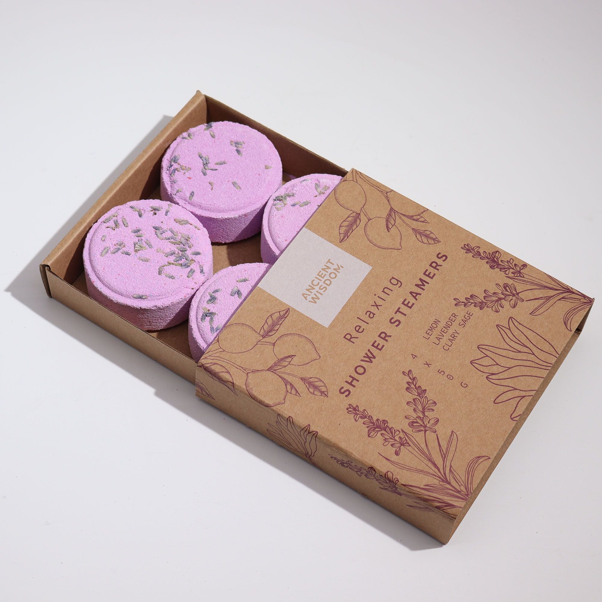 Zen Shower Steamers Gift Set with Clary Sage and Lavender Aromas