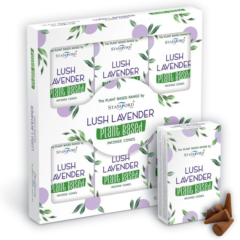 Plant Based Incense Cones Lush Lavender for Relaxing Atmosphere