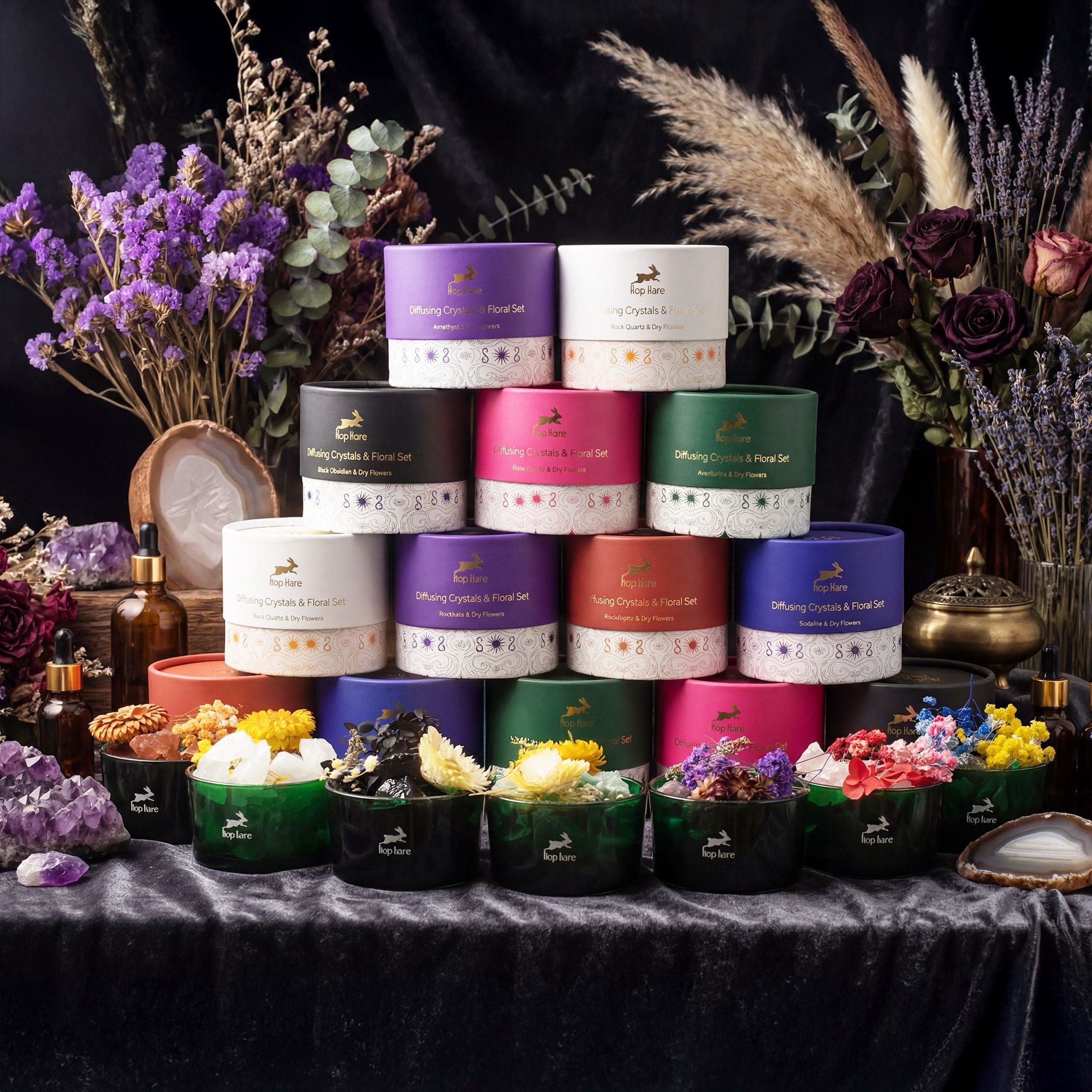 Hop Hare Diffusing Crystals & Floral Set - The King