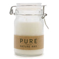 Pure Olive Wax Jar Candle in Elegant White for Home Decor