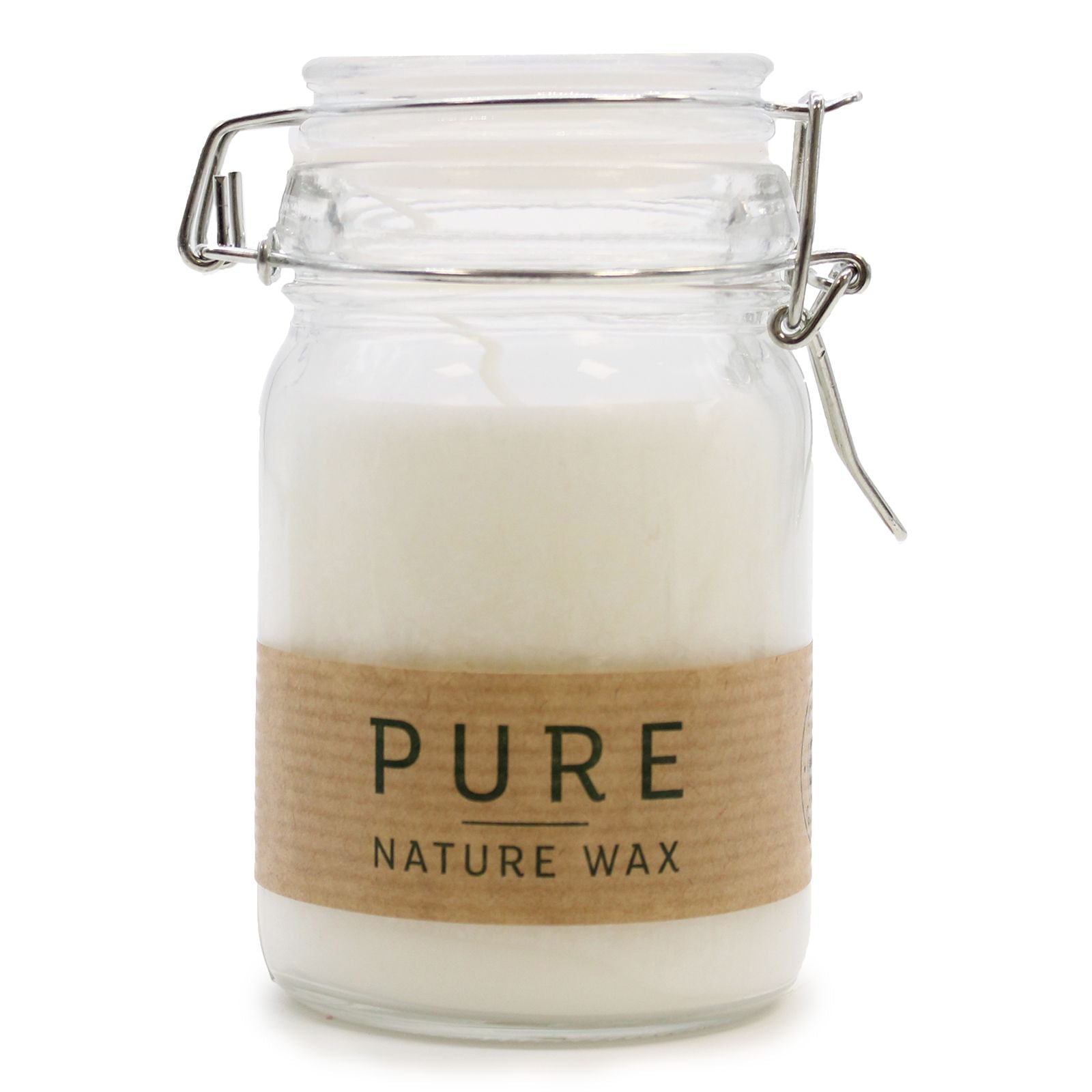 Pure Olive Wax Jar Candle in Elegant White for Home Decor