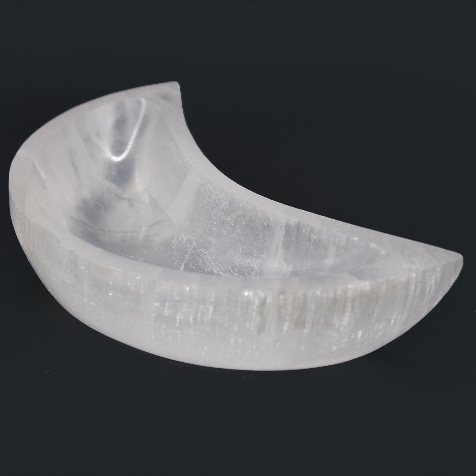 Selenite Moon Bowl 15cm for Elegant Home Decor and Unique Gifts