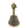 Large Tibetan Tingsha Bell with Intricate Symbol Designs