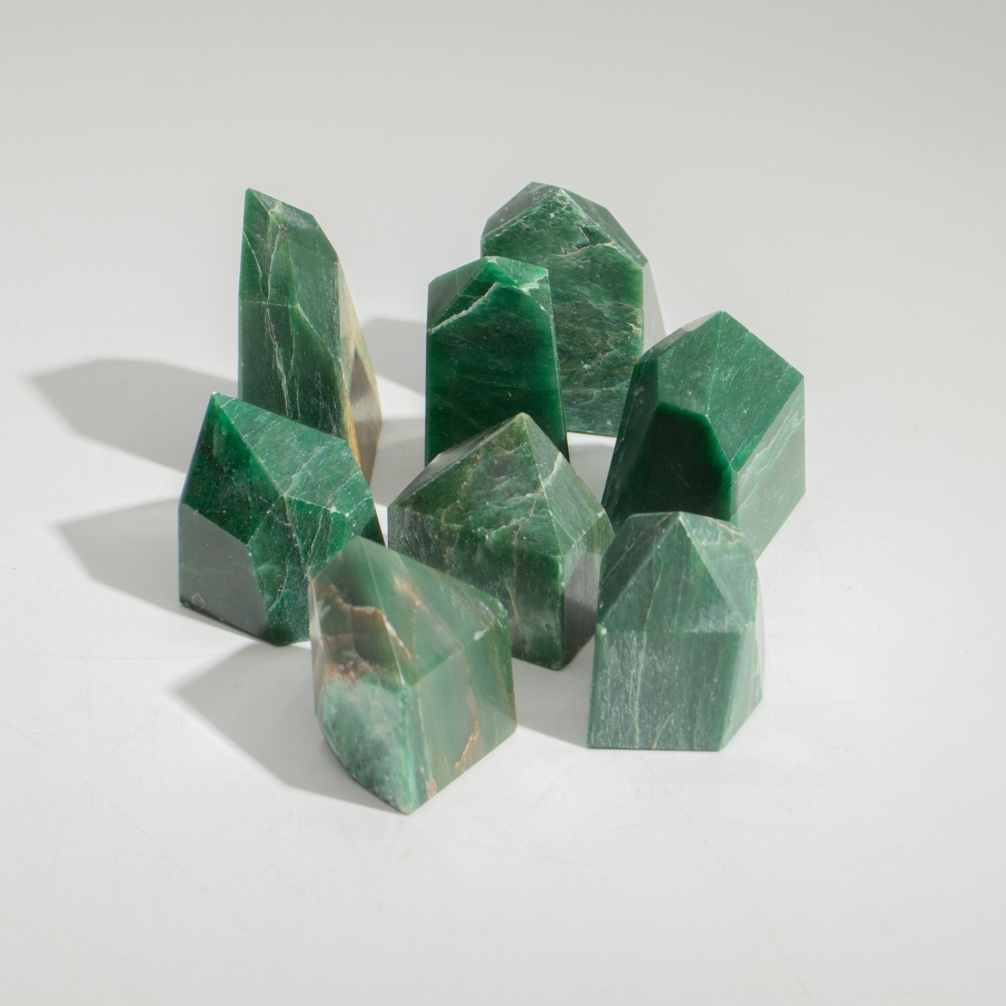 Indian Jade Gemstone Points Approx 6cm Elegant Decorative Crystals