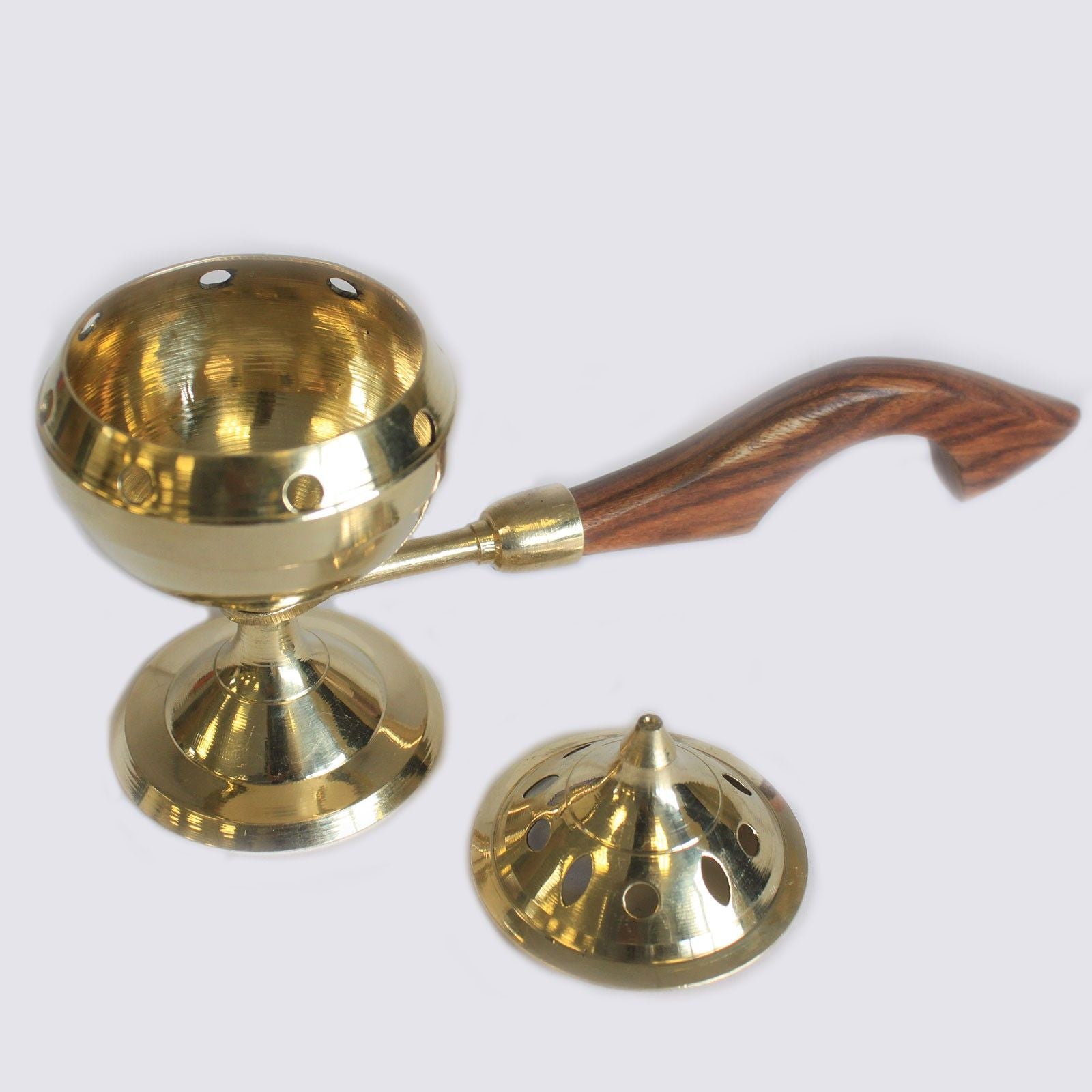 Plain Censer Burner for Incense Cones and Charcoal Use in Brass