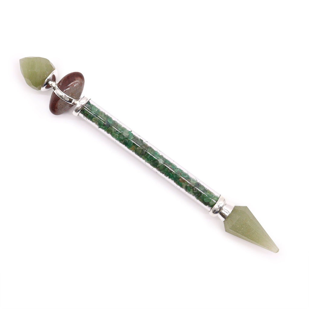 Shiva Lingam Magic Wand in Green Adventurine for Home Decor