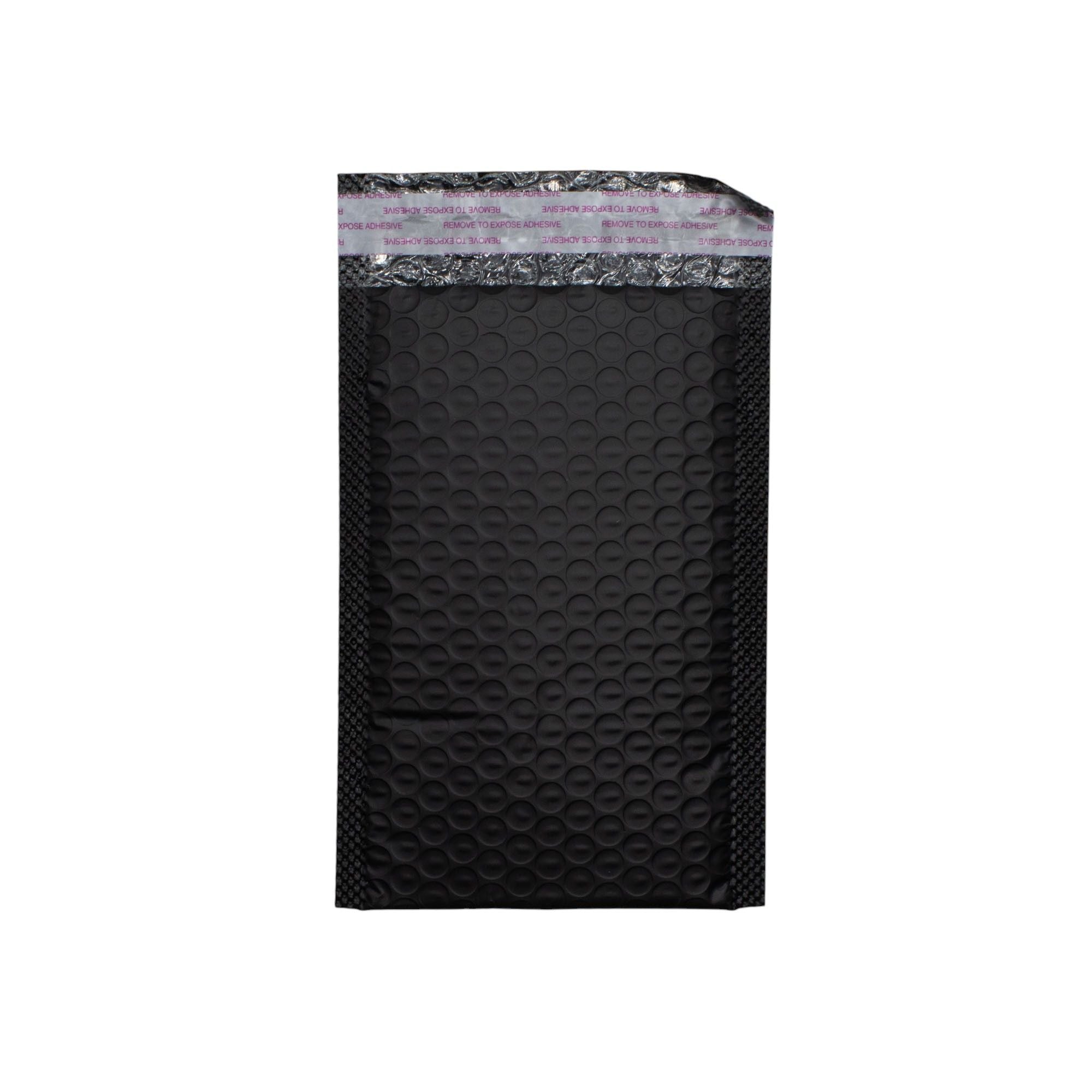 Black Poly Bubble Envelope with Expandable Gusset for Shipping
