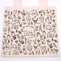 Big Cotton Tote Shopping Bag 38x42cm Forest Life Eco Gift Bag