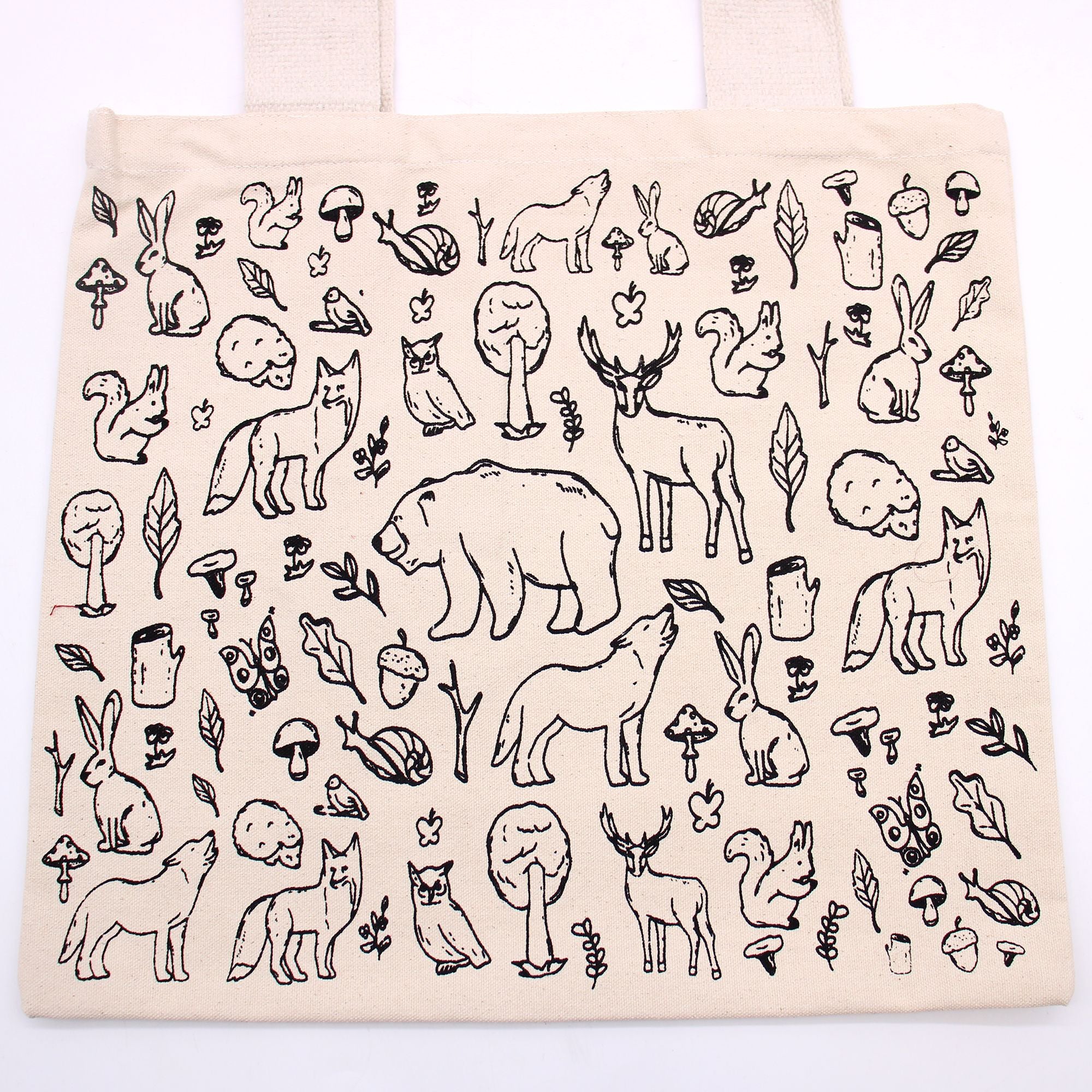 Big Cotton Tote Shopping Bag 38x42cm Forest Life Eco Gift Bag