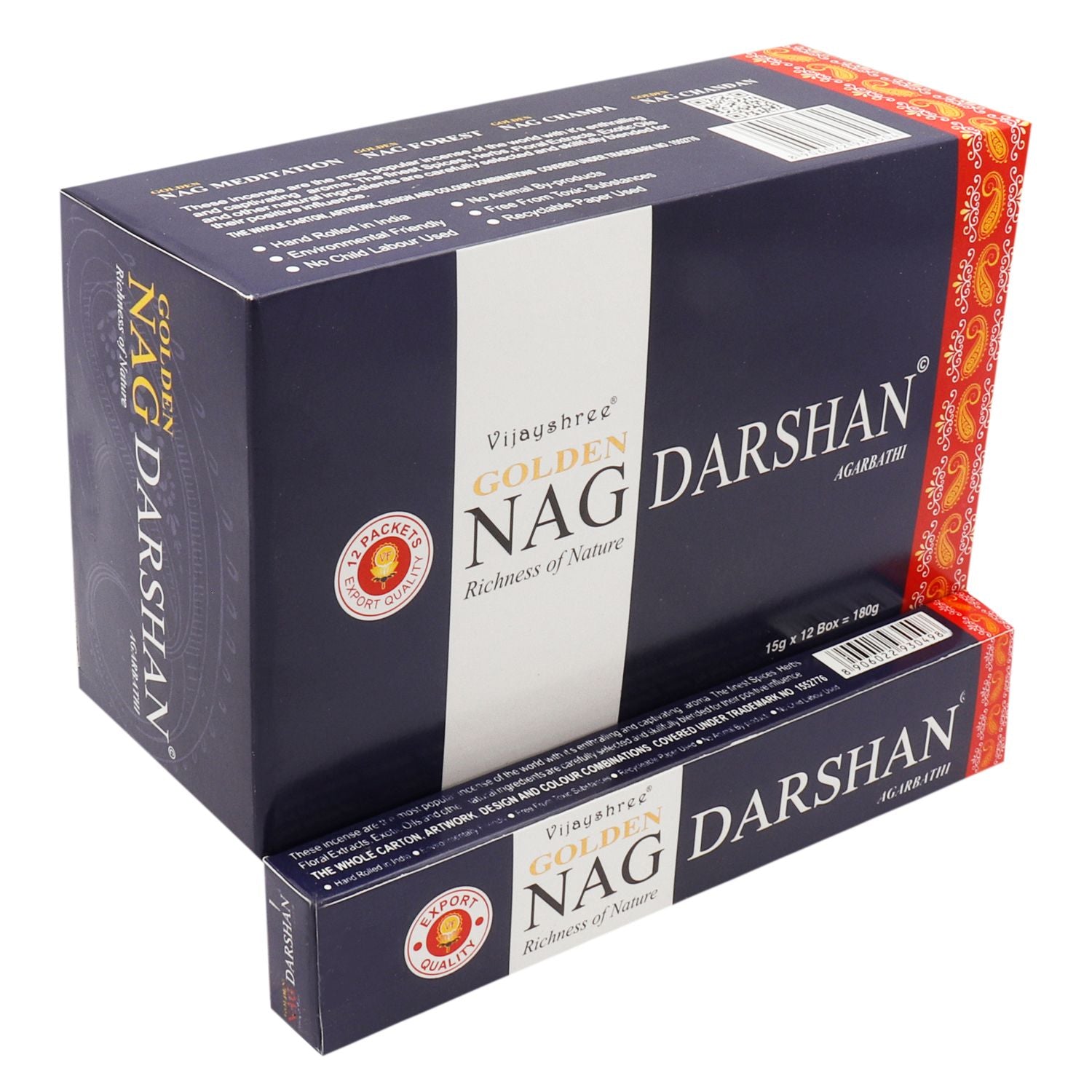 15g Golden Nag Darshan Incense for Fragrance and Relaxation