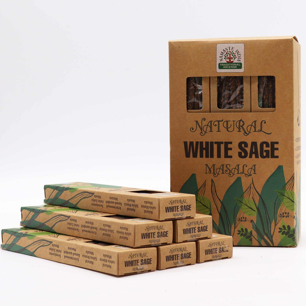 Natural Botanical Masala Incense Sticks with White Sage Aroma