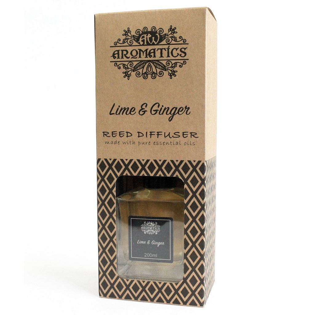 200ml Lime & Ginger Essential Oil Reed Diffuser for Home Fragrance