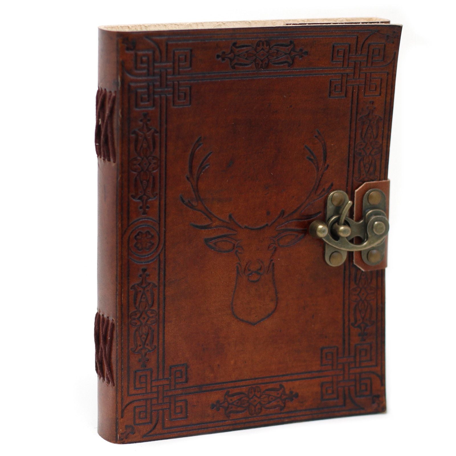 Leather Stag Notebook Vintage Style Journal for Creative Writing