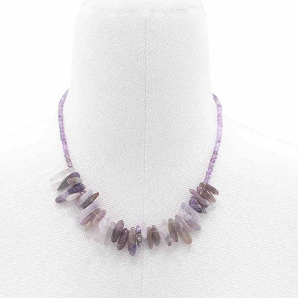 Longstone Amethyst Gem Necklace for Regal Purple Elegance