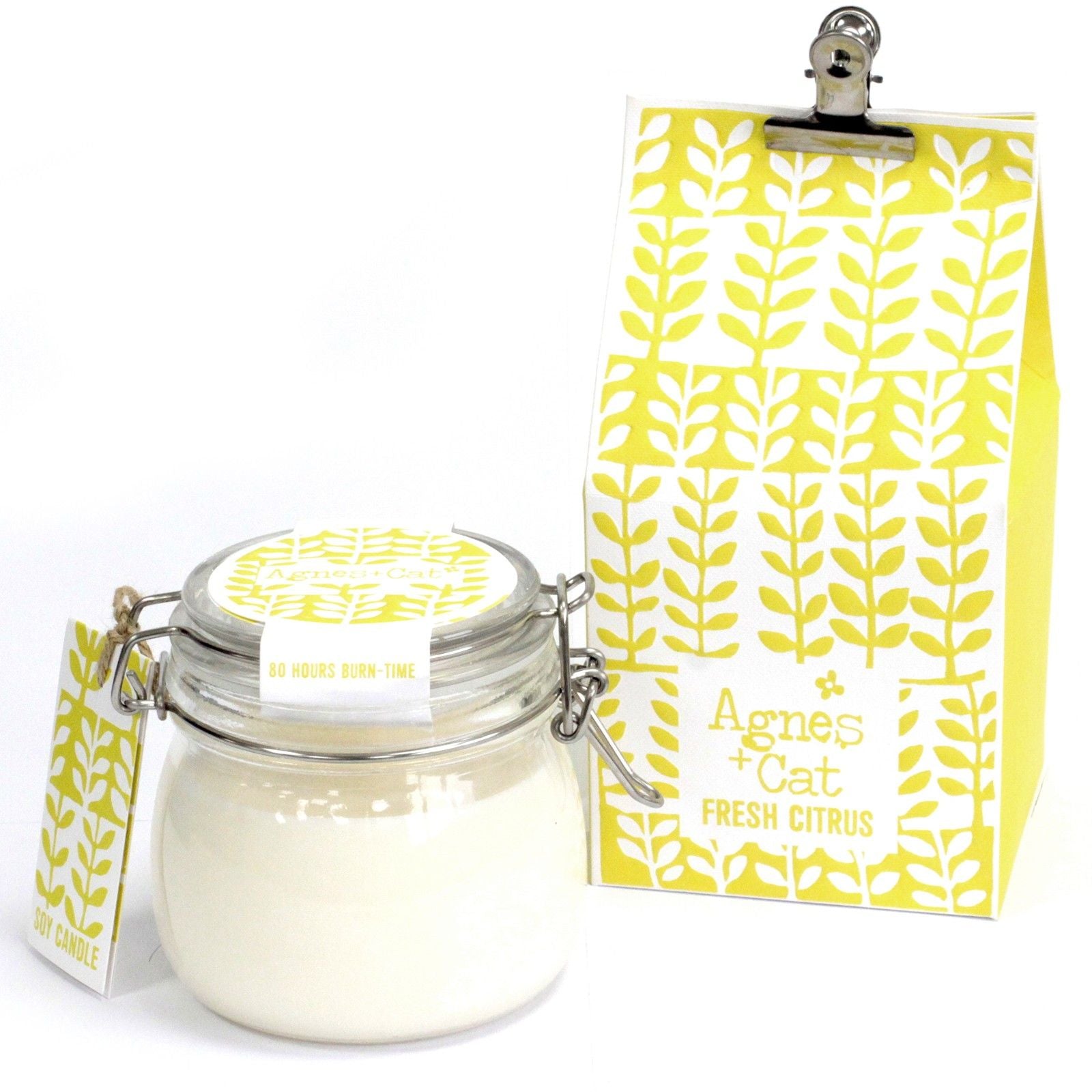 Agnes + Cat Fresh Citrus Kilner Jar Candle for Every Space 400ml