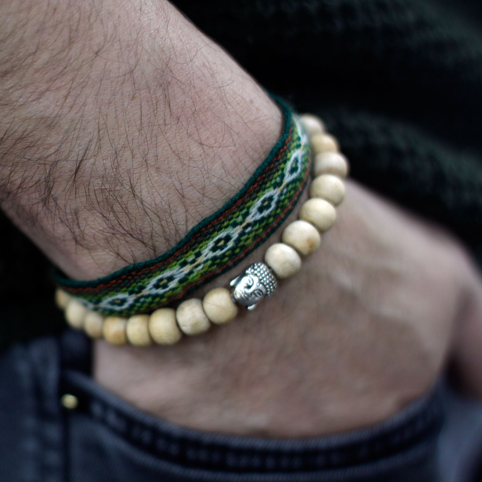 Fragrant Sandal Beads and Buddha Bangle for Everyday Style