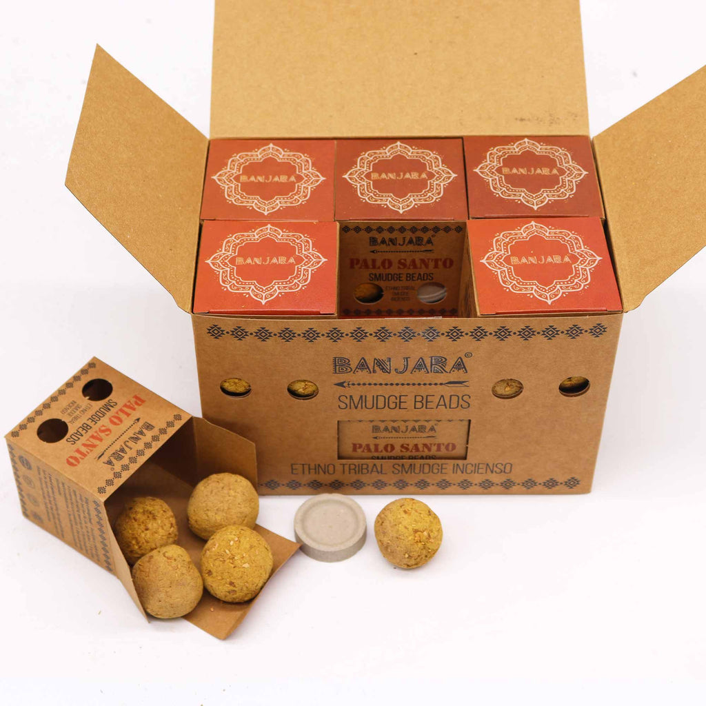 Banjara Smudge Beads with Palo Santo for Spiritual Cleansing Rituals