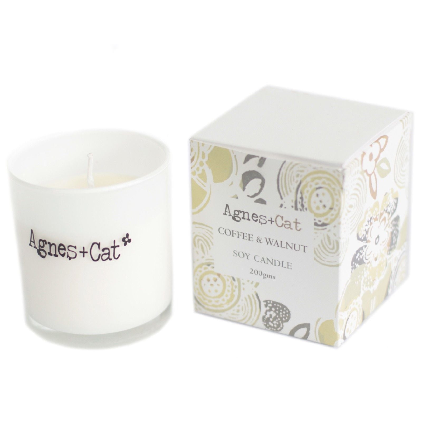 Agnes + Cat Coffee and Walnut Votive Candle for a Cozy Atmosphere