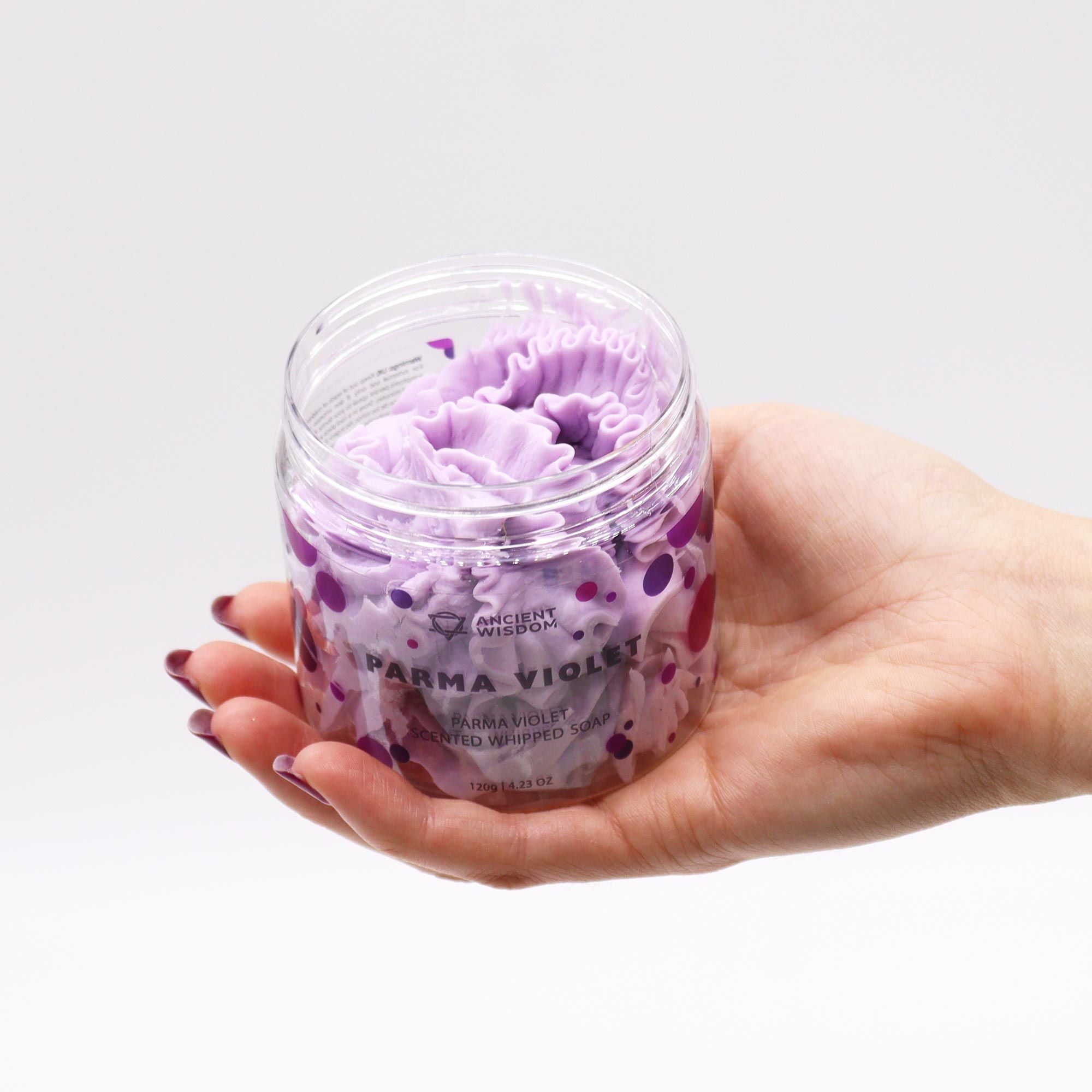 Parma Violet Whipped Soap 120g for Refreshing Bath Indulgence