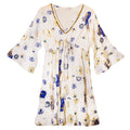 Nomad Sari Evil Eye Dress in White Blue and Gold Size L/XL