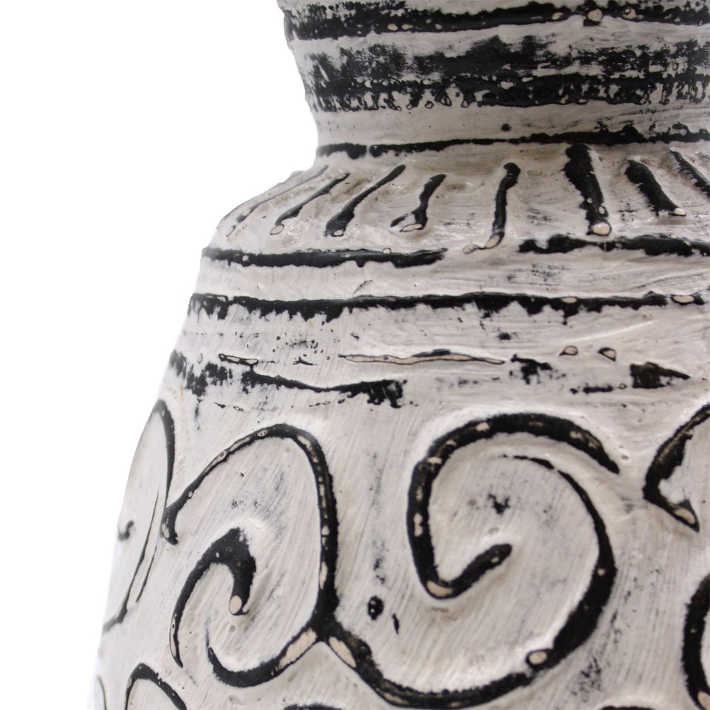 Swirls Shaped Cream Vase for Elegant Home Decor and Unique Gifting