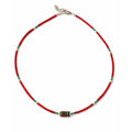 Nepalese Extra Fine Gem Necklace with Coral Tribal Bead Design