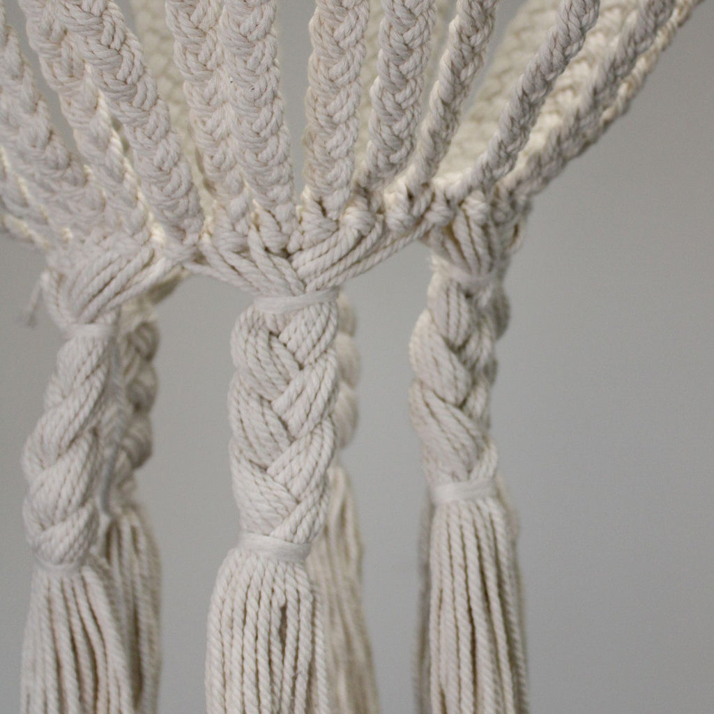 Macrame Large Drop Chandelier Natural Bohemian Home Decor Piece