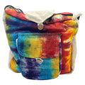Tiedye Hemp Study Bag with Front Pocket for Eco Friendly Use