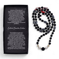 Essence of the Volcano Necklace with Black Lava and Howlite Stones