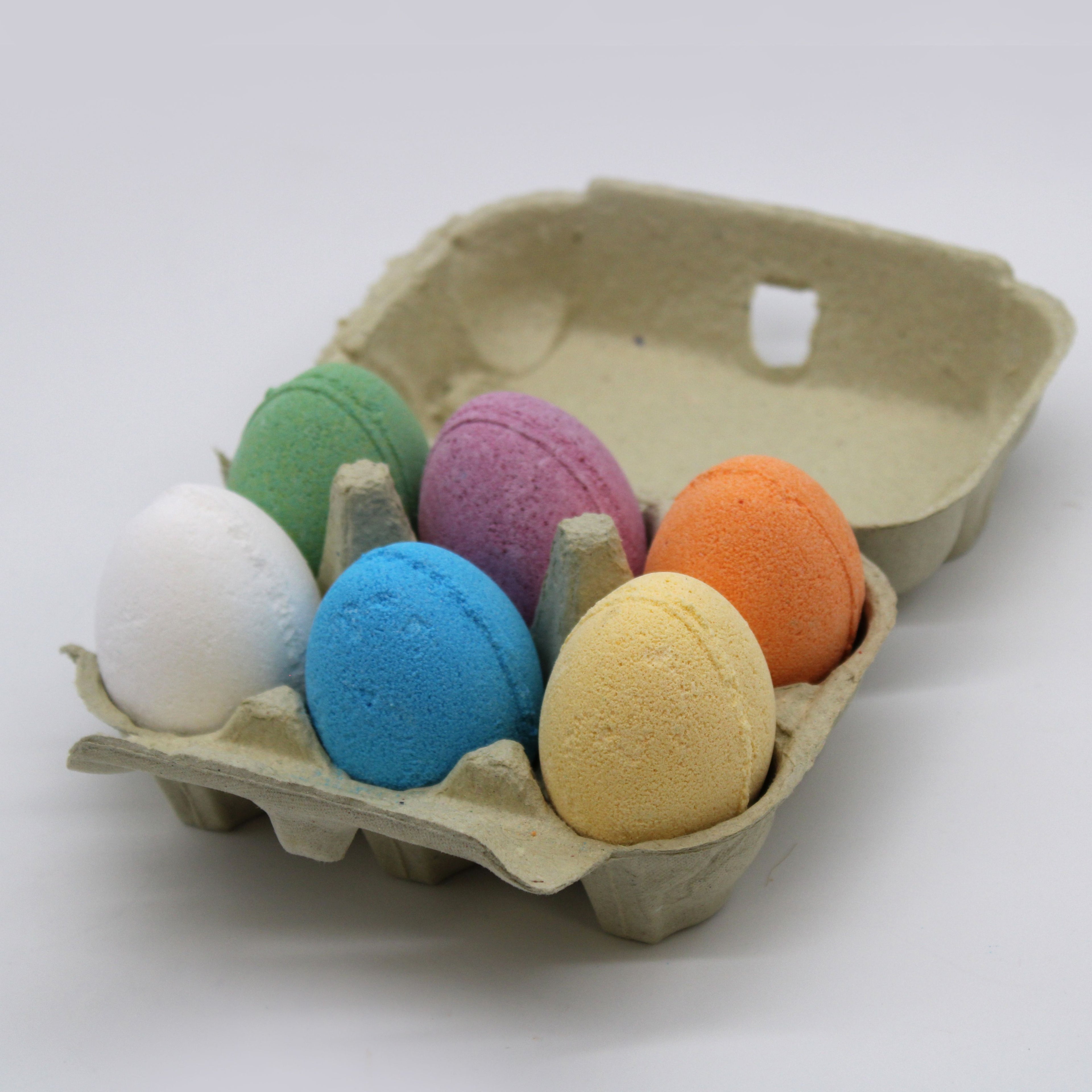 6 Fun Banana Scented Bath Eggs in a Tray for Enjoyable Relaxing Baths