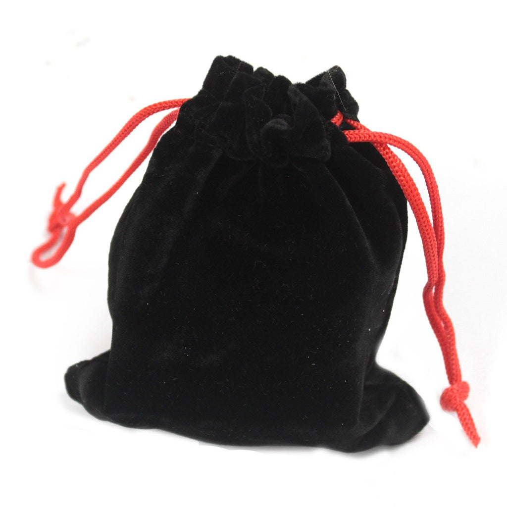 Quality Velvet Pouch in Black for Rings and Jewellery Storage