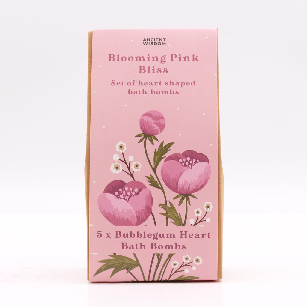 Blooming Pink Bliss Heart Bath Bomb Gift Set for Sweet Relaxation