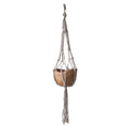 Macrame Small Drop Pot Holder in Beige Stylish Design 75cm Long