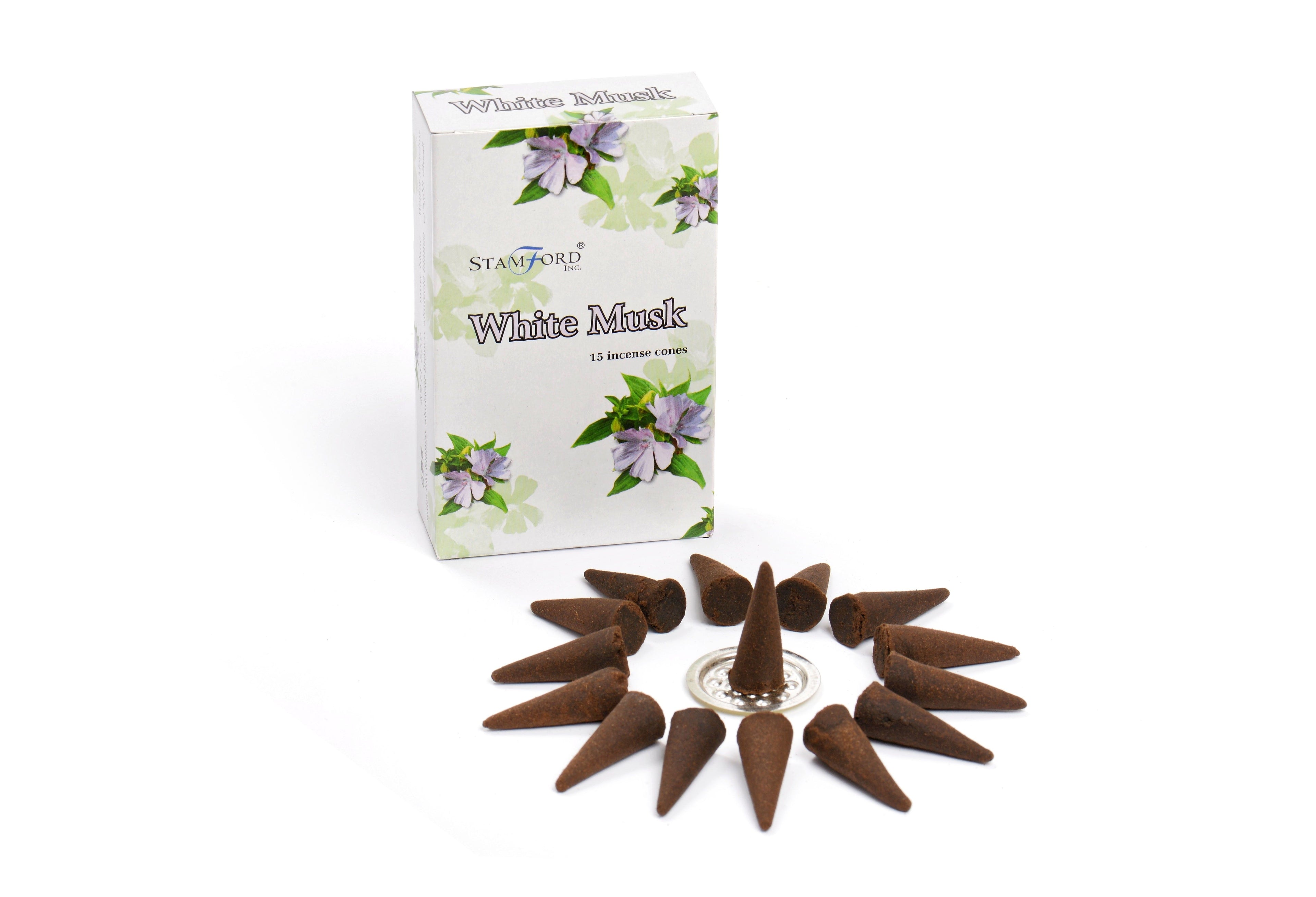 White Musk Incense Cones for Home Ambience and Relaxation